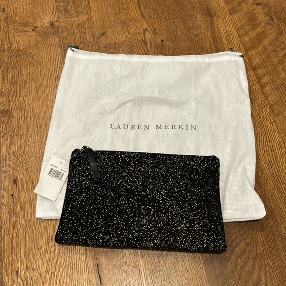 NWT Lauren Merkin Women’s Bag Black and Gold - Picture 1 of 3